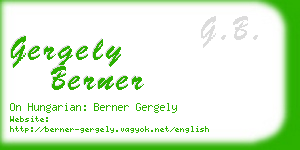 gergely berner business card